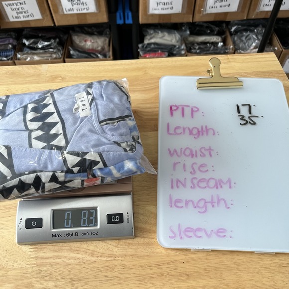 THML Women Mini Dress XS Blue Southwestern Western Aztec Tiered V-Neck Summer - Picture 12 of 12